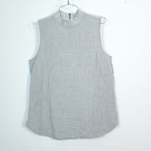 Ann Taylor LOFT Sleeveless Zip Up Back Shirt